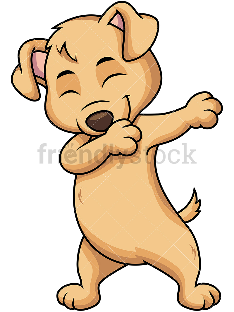 800x1067 Dabbing Puppy Cartoon Vector Clipart
