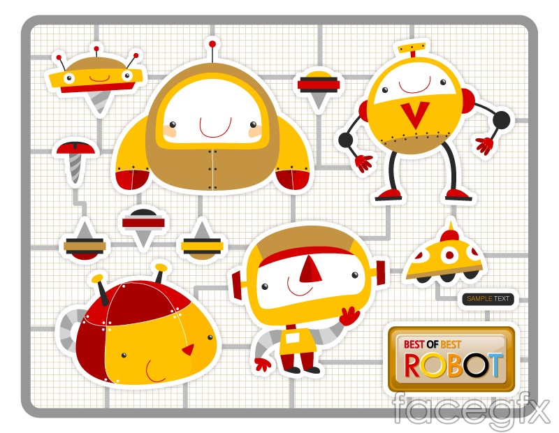 800x620 Cute Robots Vector Over Millions Vectors, Stock Photos, Hd