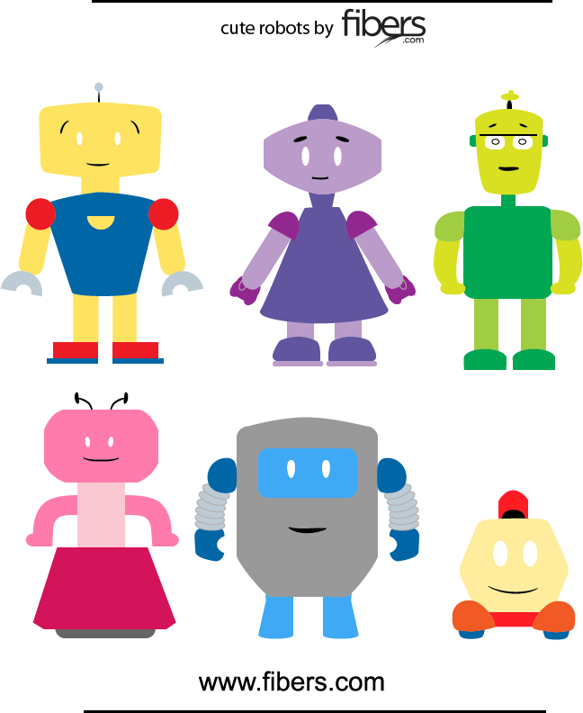 648x792 Cute Robots