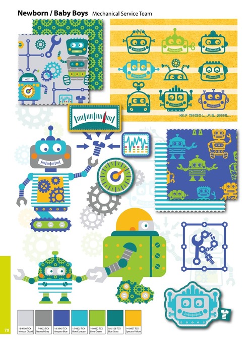 500x679 Cartoon Illustration Hand Drawn Cute Robot Vector Pattern Free