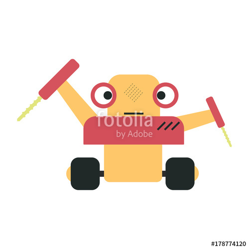 500x500 Cute Robot Vector Stock Image And Royalty Free Vector