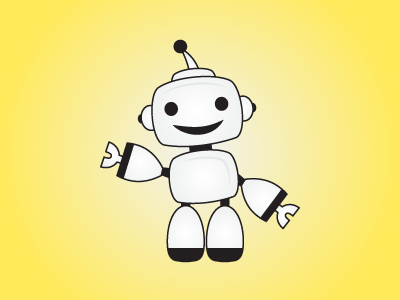 400x300 Cute Robot Vector Design