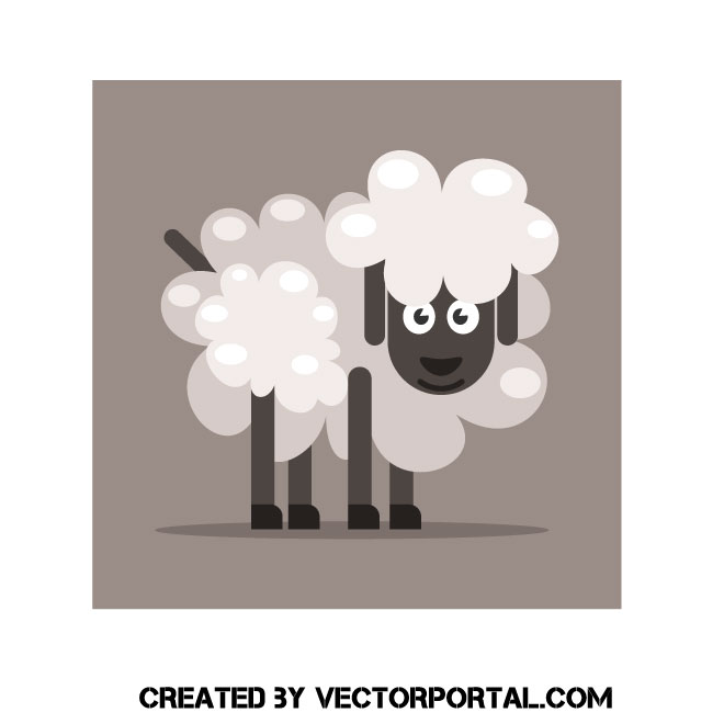660x660 Cute Sheep Vector Clip Art