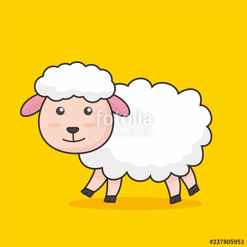 500x500 Cute Sheep Vector Illustration Stock Image And Royalty Free