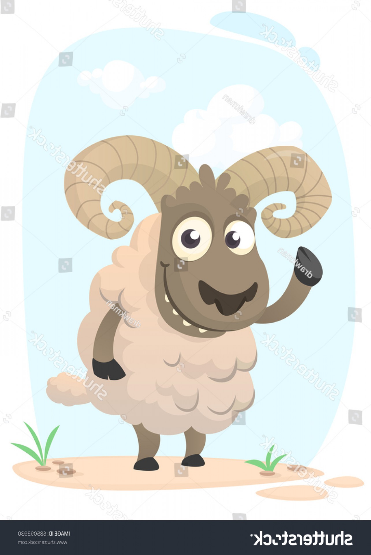 1285x1920 Funny Cartoon Sheep Vector Illustration Pretty Soidergi