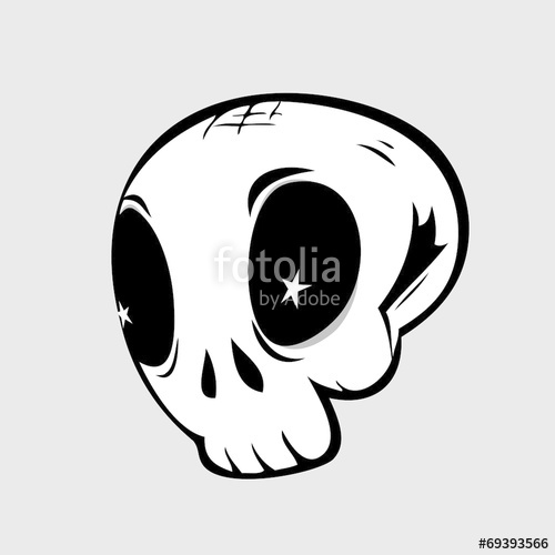 Cute Skull Illustrated Isolated On Grey Background Stock Image 500x500 Cute Skull Illustrated Isolated On Grey Background Stock Image