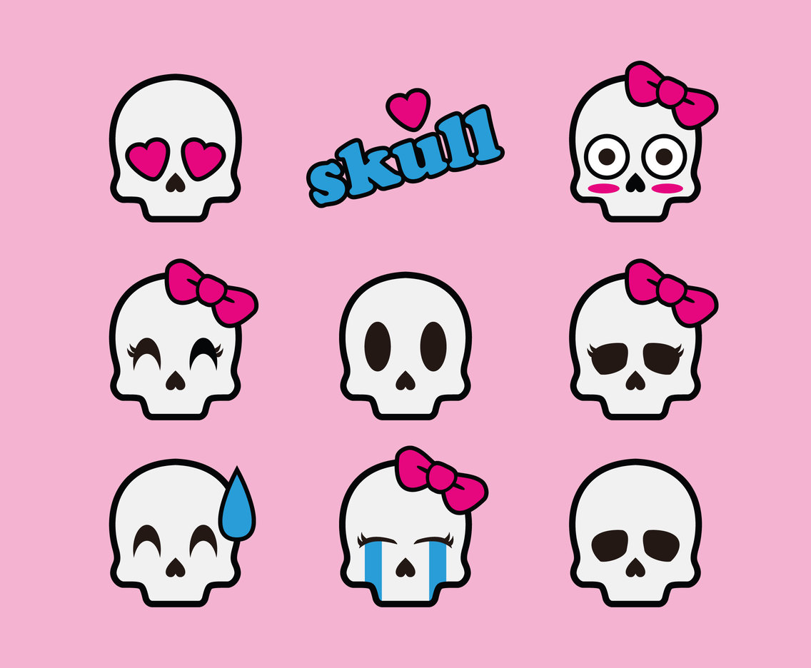 Cute Cartoon Skull Vector Vector Art Graphics 1136x936 Cute Cartoon Skull Vector Vector Art Graphics