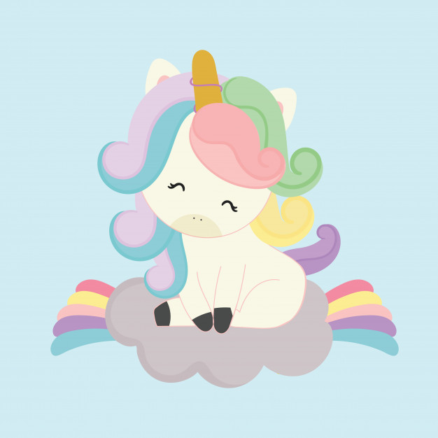 626x626 Cute Unicorn Vector Vector Premium Download
