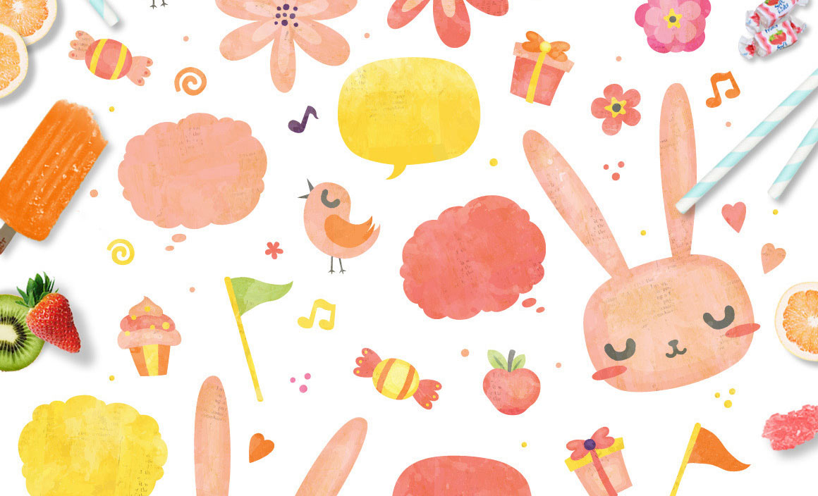 Think Happy Thoughts' Cute Vector Graphics Set For Premium Members 1160x704 Think Happy Thoughts' Cute Vector Graphics Set For Premium Members