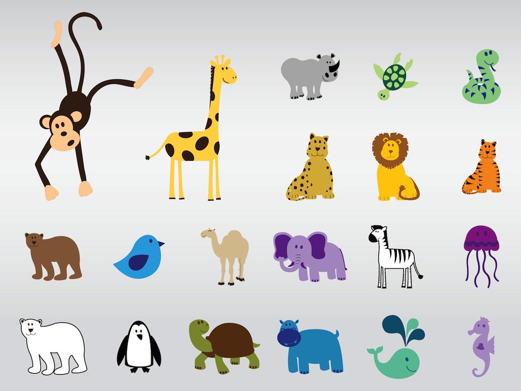 1024x769 Cute Vector Animals Vector Art Graphics