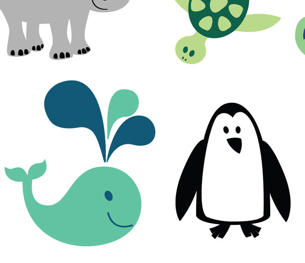 615x530 Free Vector Art Happy, Cute, And Colorful Animals Perfect