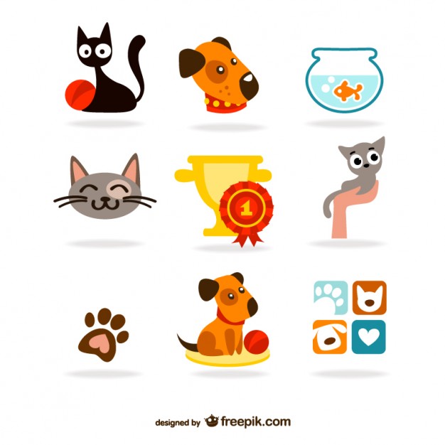 Cute Pets Icons Vector Free Download 626x626 Cute Pets Icons Vector Free Download