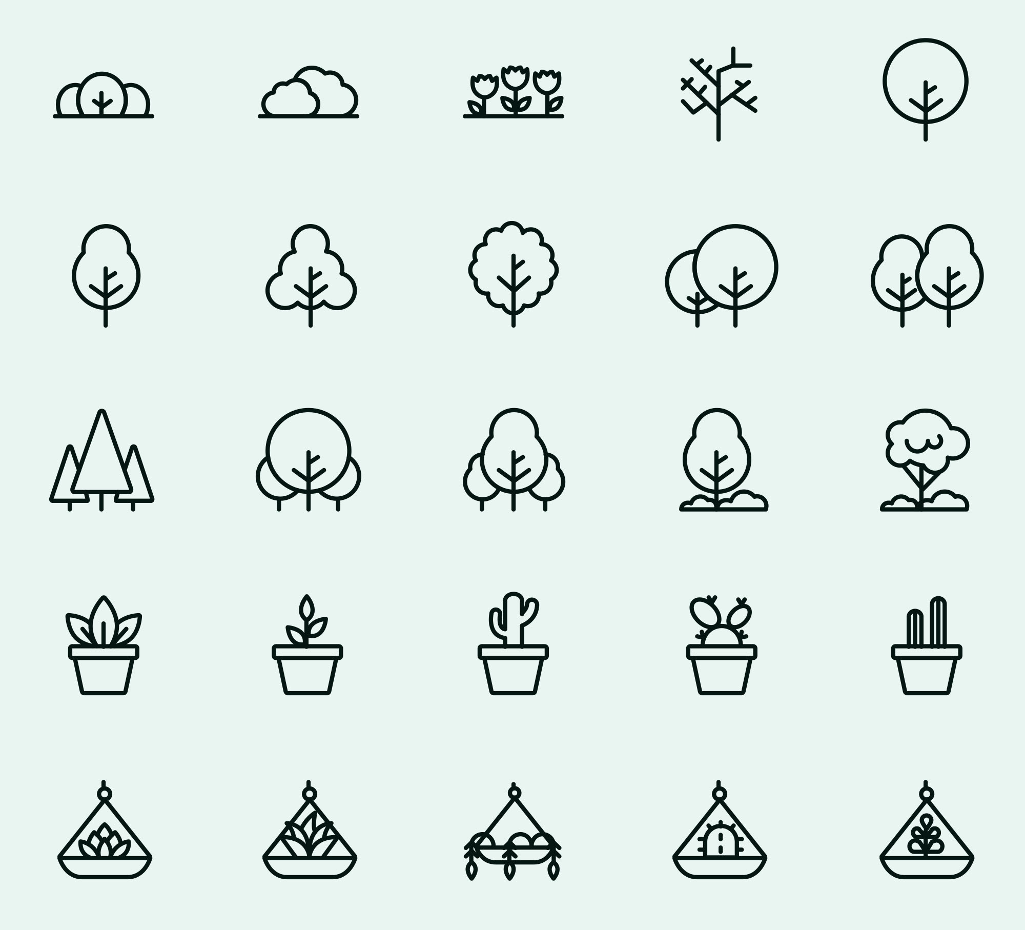 Plant Vector Icons 2000x1814 Plant Vector Icons