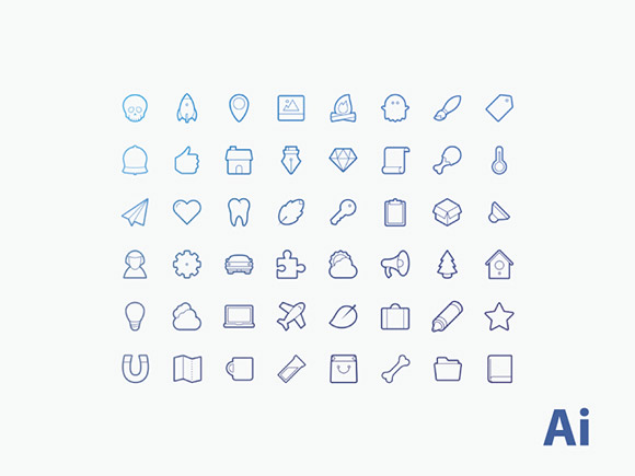 Outline Icons Cute Design Vector Free Download 580x435 Outline Icons Cute Design Vector Free Download