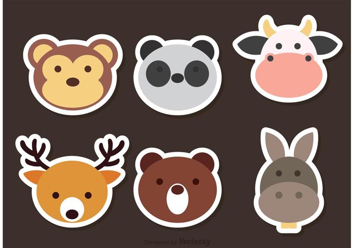 Cute Animal Face Vector Icons 700x490 Cute Animal Face Vector Icons