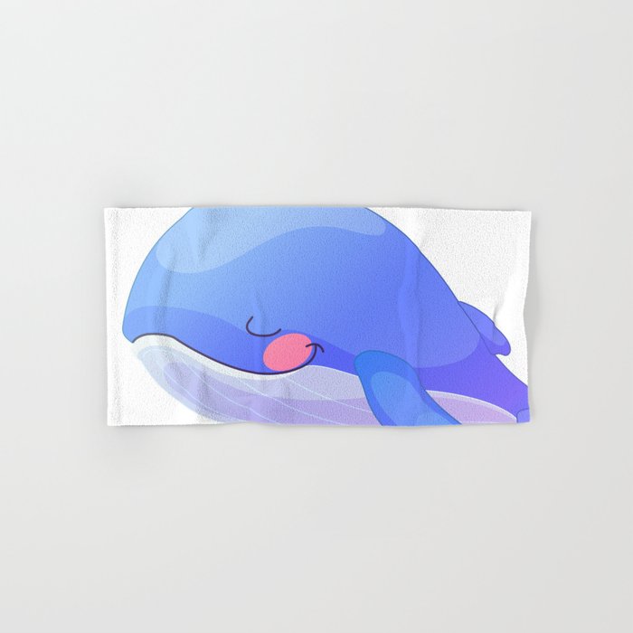 700x700 Cute Whale Vector Graphic Character Hand Bath Towel