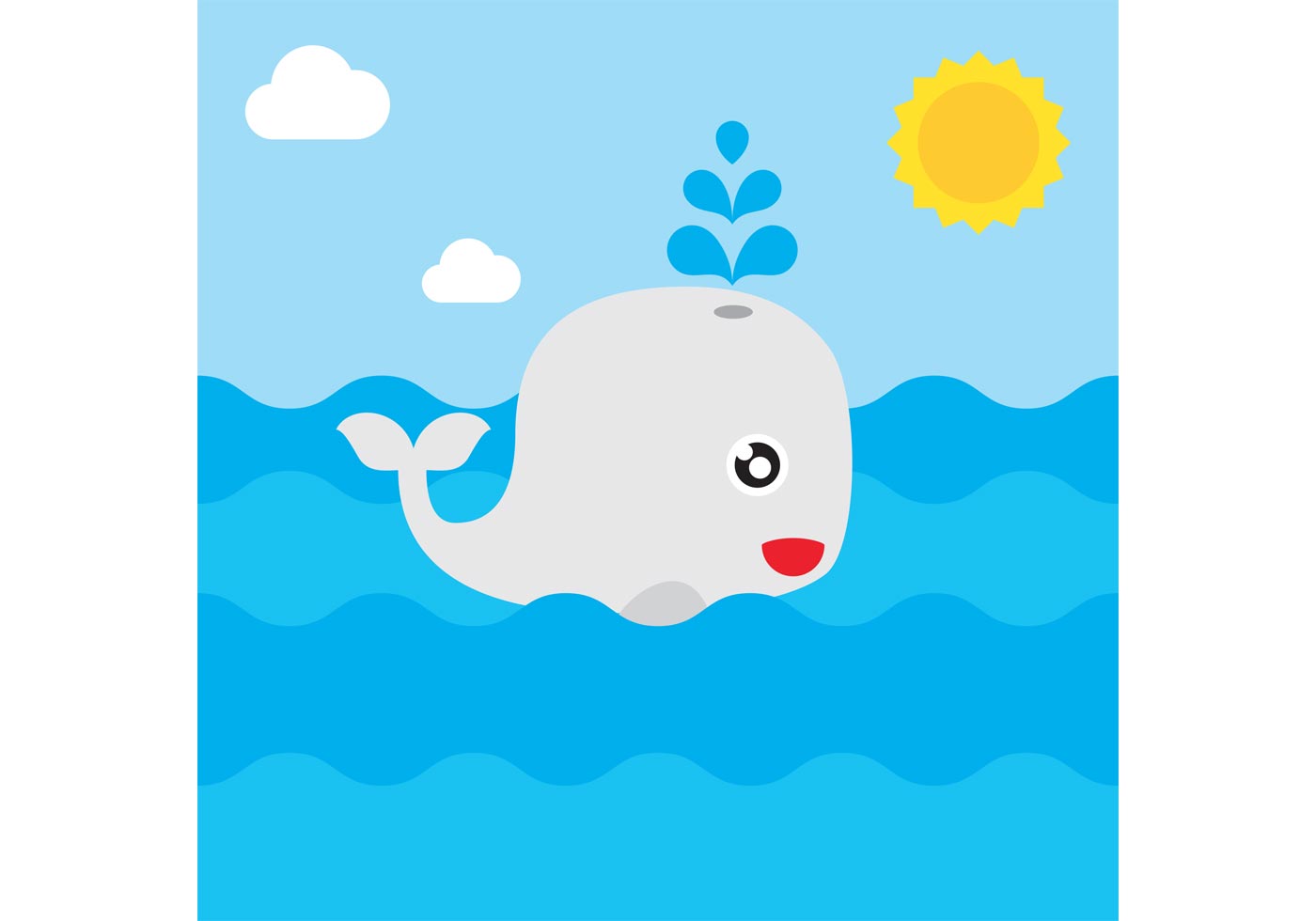 1400x980 Cute Whale Free Vector Art