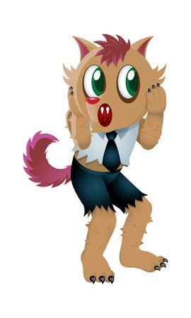 A Cute Wolf Man In White Background Royalty Free Vector Graphics 270x450 A Cute Wolf Man In White Background Royalty Free Vector Graphics