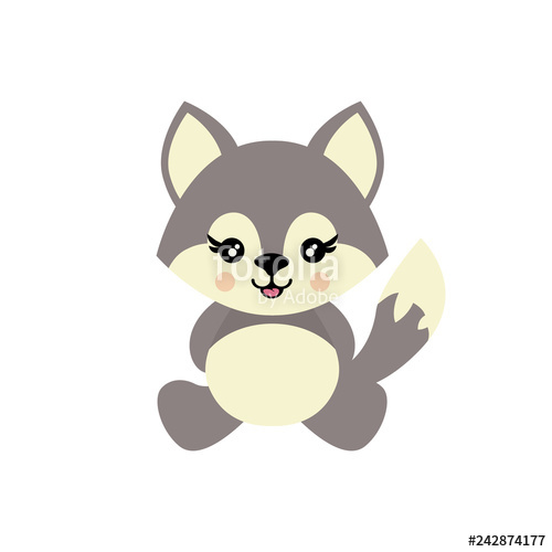 Cartoon Cute Wolf Sitting Vector Stock Image And Royalty Free 500x500 Cartoon Cute Wolf Sitting Vector Stock Image And Royalty Free
