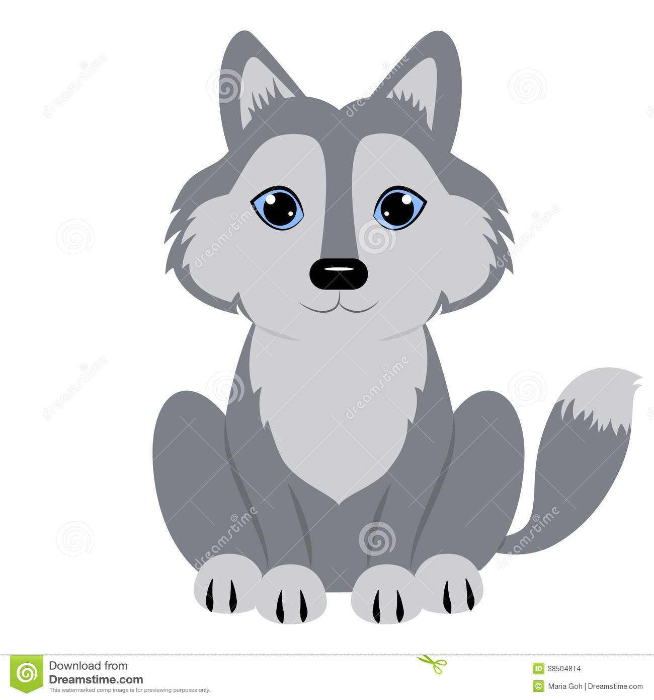 Cute Wolf Clipart 1300x1390 Cute Wolf Clipart