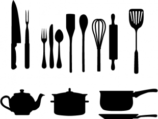 310x233 Kitchen Design Silhouettes Collection Free Vector Free Vectors