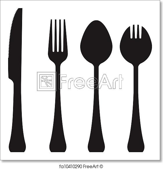 561x581 Kitchen Utensils Silhouette Vector Free Vector Image Kitchen