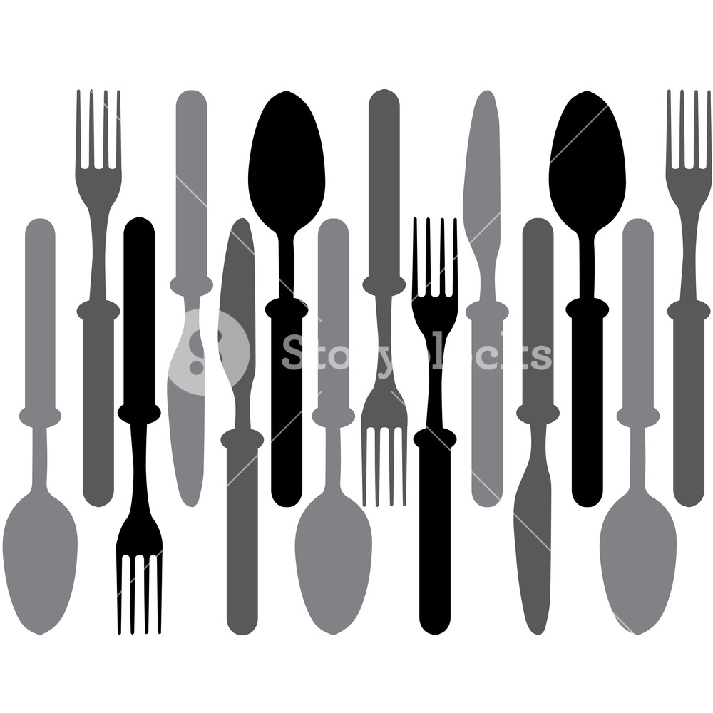 1000x1000 Menu Cutlery Vector Illustration Kitchen Design Background Vector