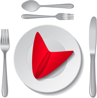 391x393 Realistic Plates And Cutlery Vector Set Free Graphics