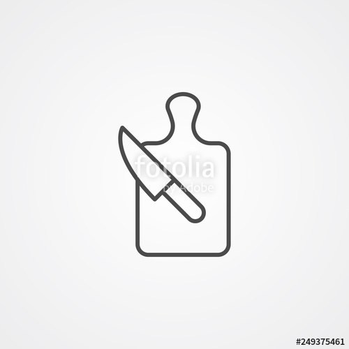 500x500 Cutting Board Vector Icon Sign Symbol Stock Image And Royalty