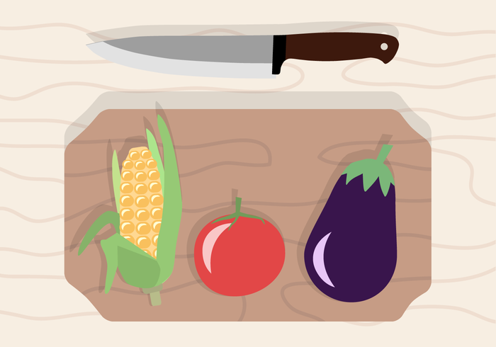 700x490 Free Vegetables And Cutting Board Vector