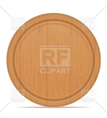 362x400 Round Wooden Cutting Board Vector Image Of Objects Konturvid