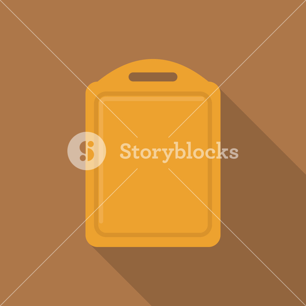 1000x1000 Wooden Cutting Board Icon Flat Illustration Of Wooden Cutting