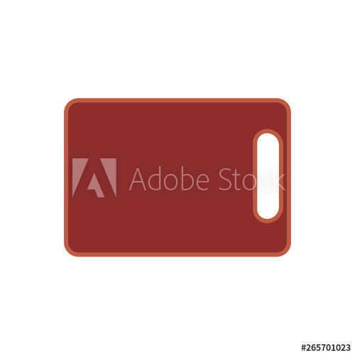 500x500 Chopping Board Vector Wood Cutting Icon Plank Surface Cooking