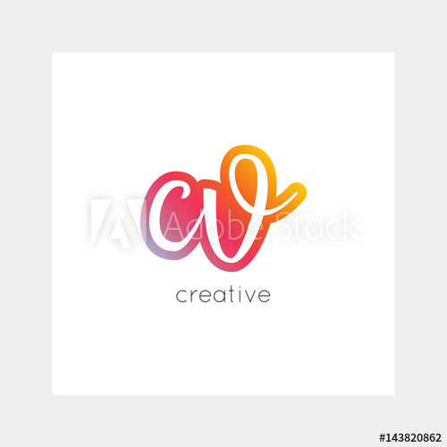 500x500 Cv Logo, Vector Useful As Branding Symbol, App Icon, Alphabet