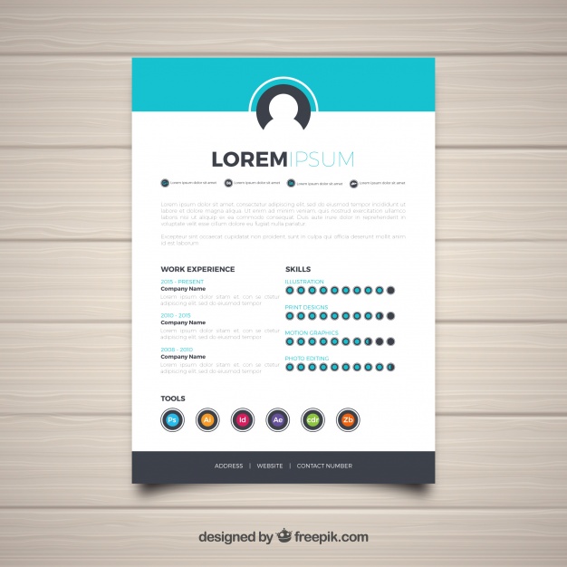 626x626 Cv Template With Skills Vector Free Download
