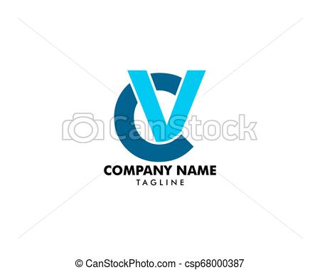 450x379 Initial Letter Cv Logo Design Vector