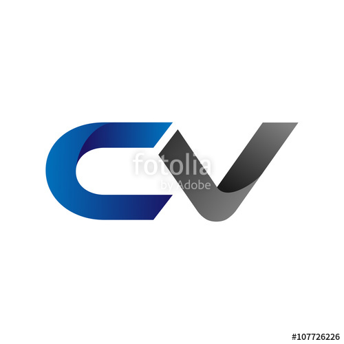 500x500 Modern Simple Initial Logo Vector Blue Grey Cv Stock Image