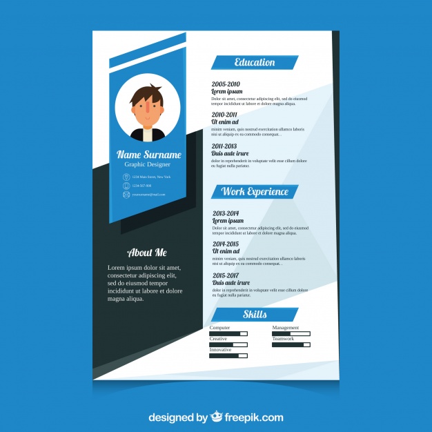 626x626 Modern Cv Template Vector Free Download