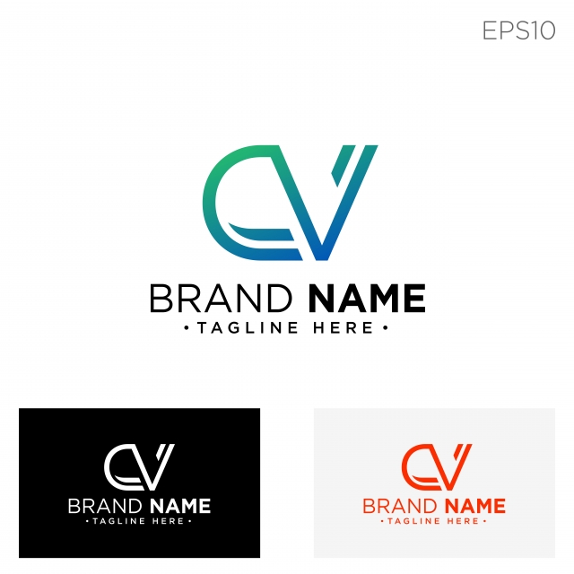 640x640 Monogram Initial Cv Cv Cv Logo Template Black Color Vector