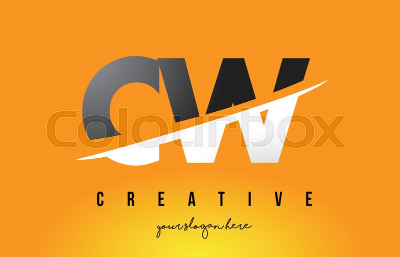 800x515 Cw C W Letter Modern Logo Design With Stock Vector Colourbox