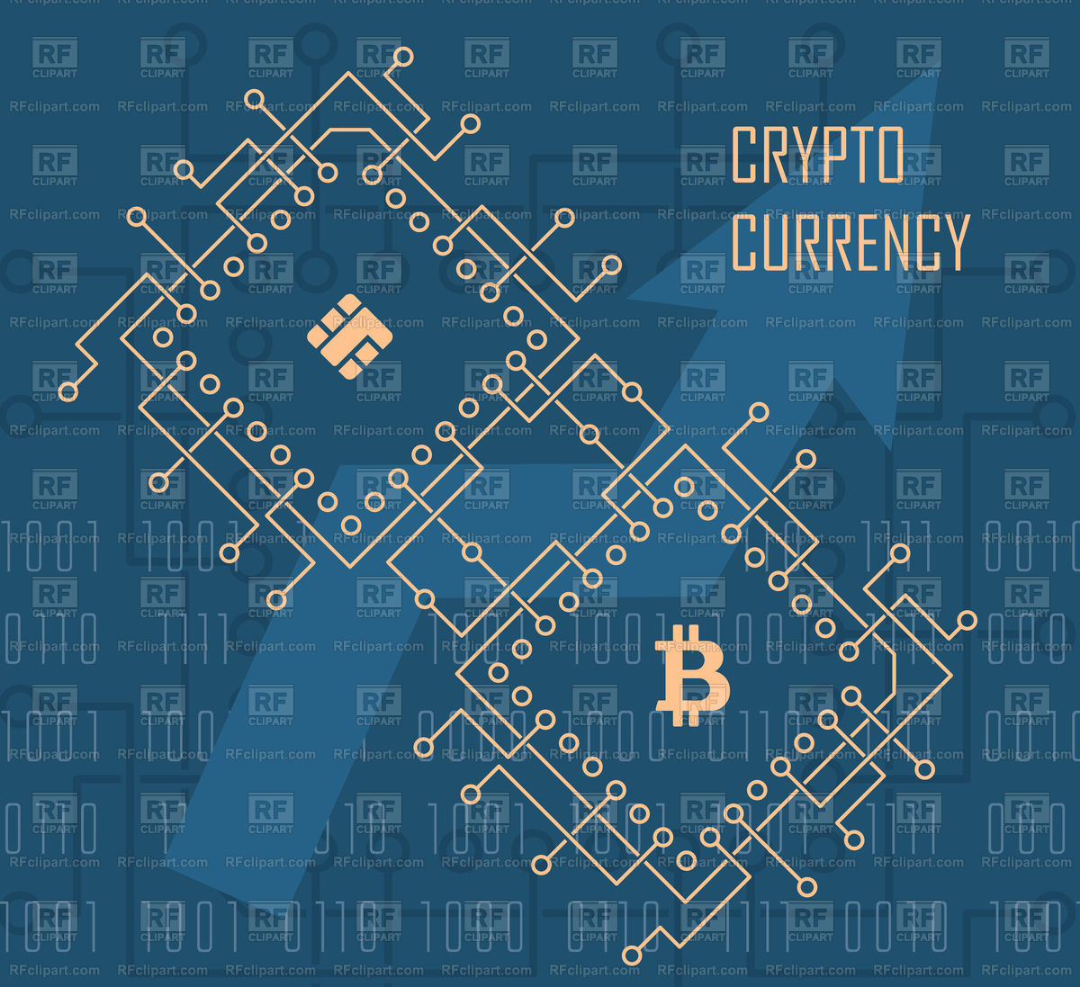 1200x1097 Crypto Currency Modern Cyber Financial Background Vector Image