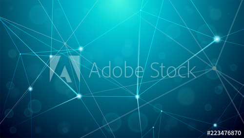 500x283 Abstract Cyber Plexus Shapes Digital Background, Vector