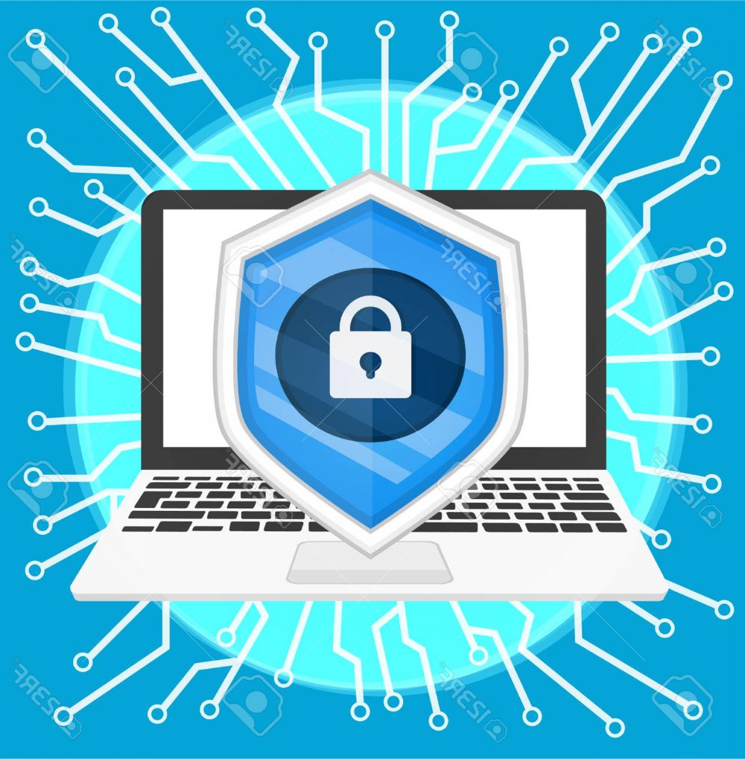 1530x1560 Photostock Vector Background Cyber Security Vector Illustration