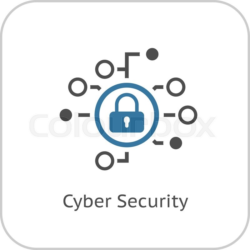 800x800 Cyber Security Icon Flat Design Stock Vector Colourbox