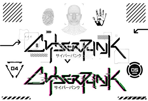 500x339 Cyberpunk Futuristic Lettering For T Shirt And Merch Tech Design