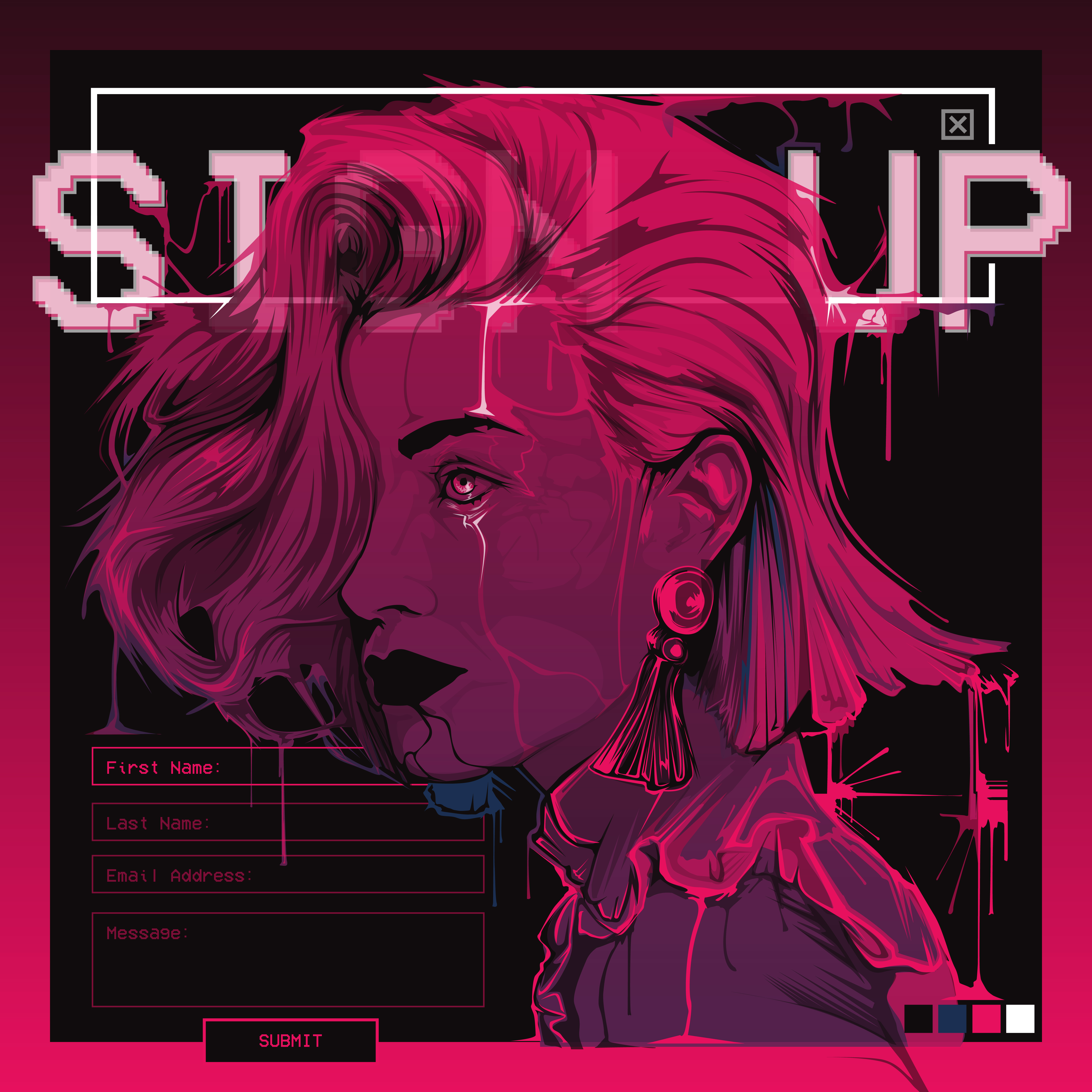 5000x5000 Sign Up Vector Illustration I Drew Cyberpunk