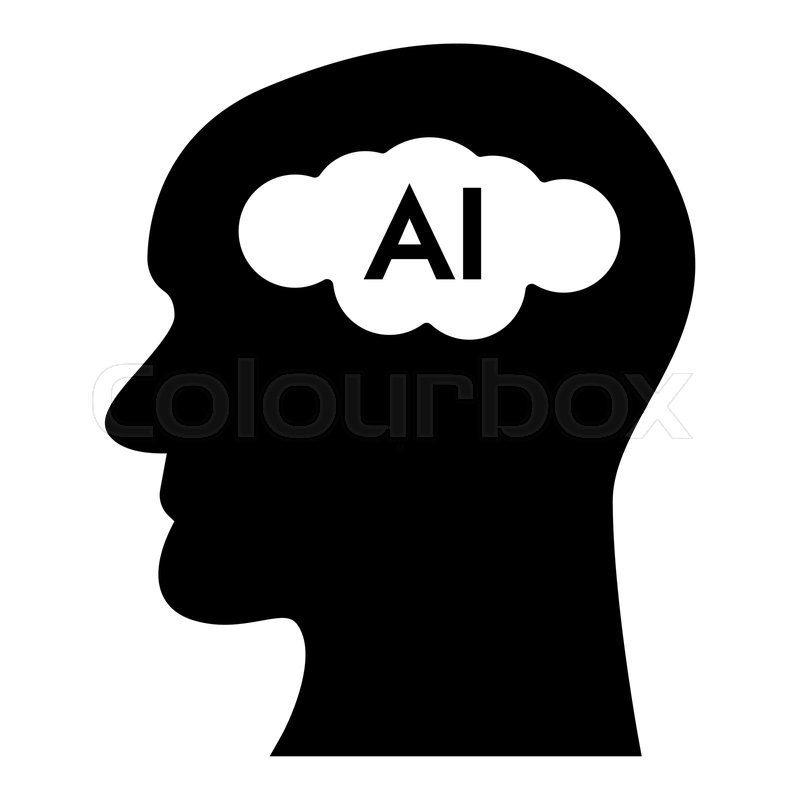 800x800 Man Profile Solid Icon Artificial Stock Vector Colourbox