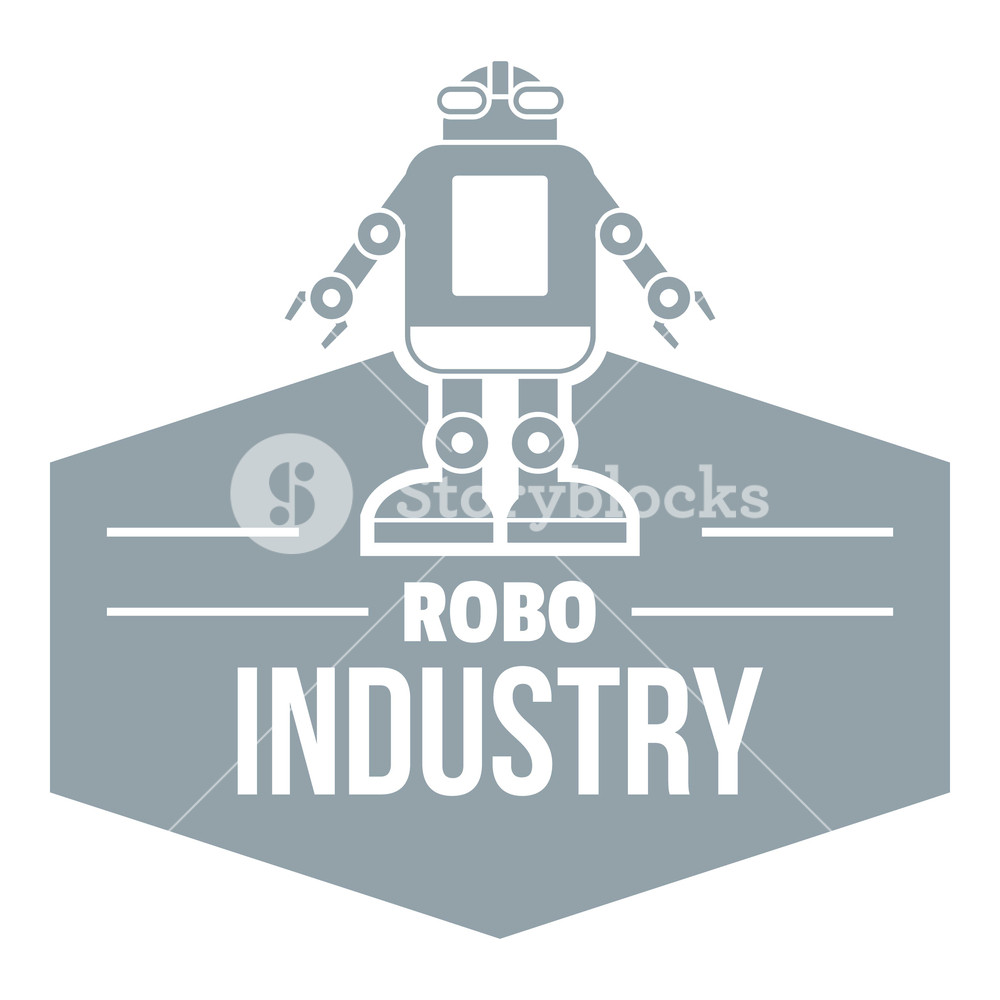 1000x1000 Robotic Cyborg Logo Simple Illustration Of Robot Cyborg Vector