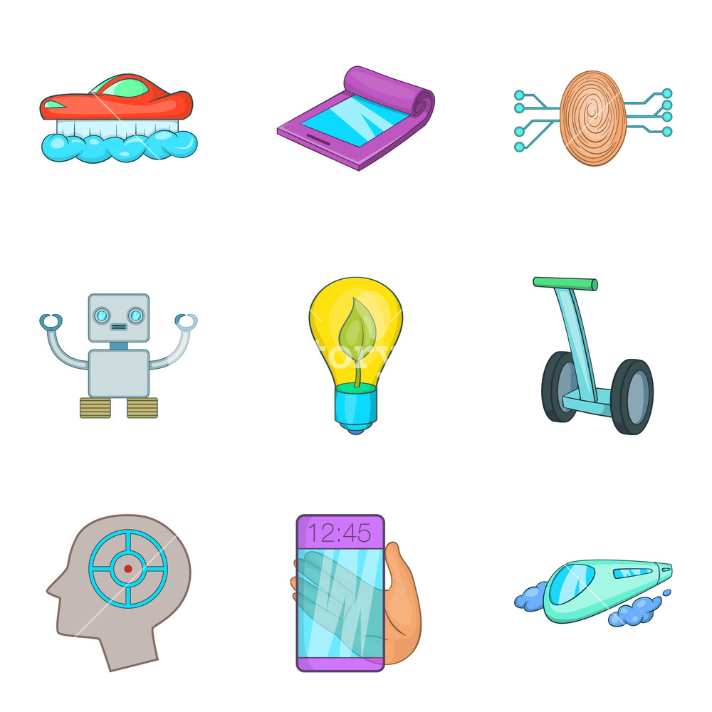 1000x1000 Cyborg Icons Set Cartoon Set Of Cyborg Vector Icons For Web