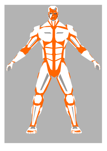 353x500 Cyborg Vector Image